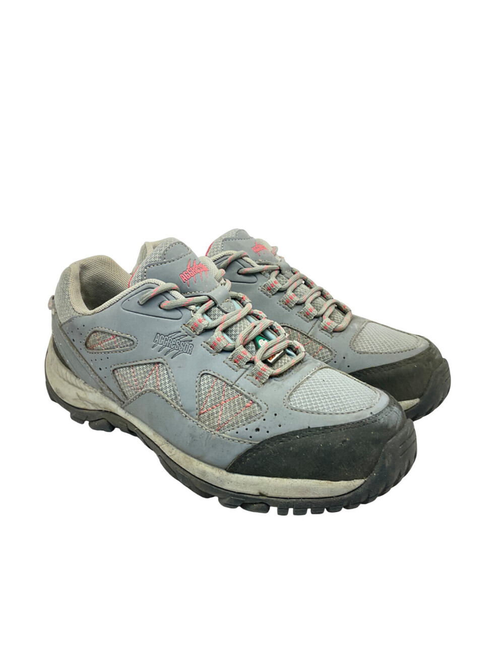 Aggressor Women's Steel Toe SP Safety Athletic Shoes 2501 Grey/Pink Size 8.5M